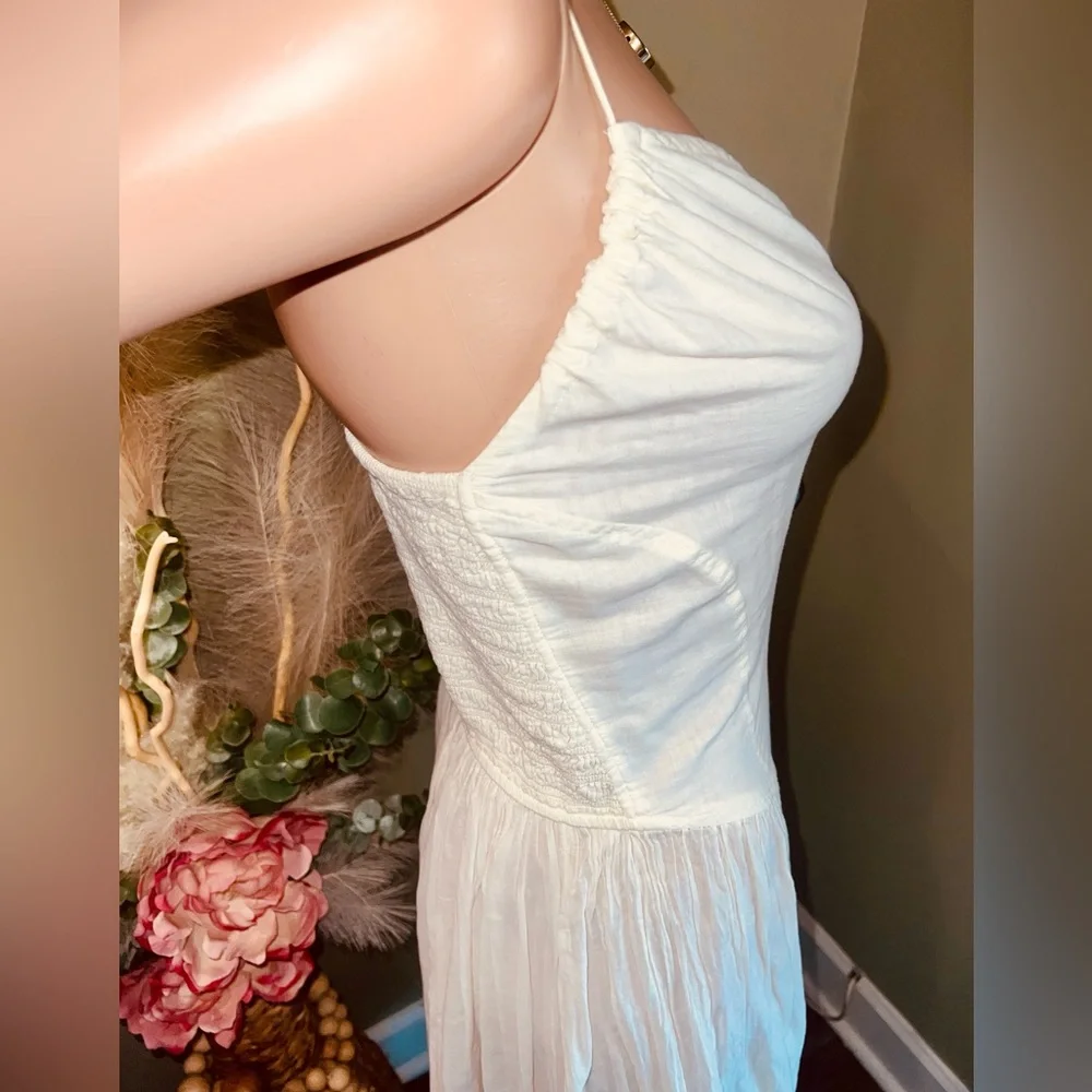 Free People Heating Up Maxi Slip Dress NWOT Small Ivory Cream - Picture 7 of 16